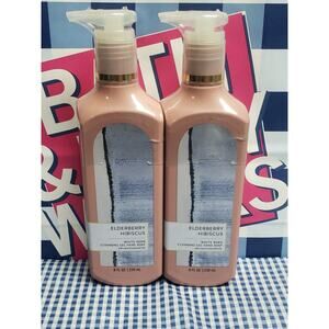 BBW Elderberry Hibiscus Cleansing Gel Hand Soap w. Natural Essential Oils 2 Pack